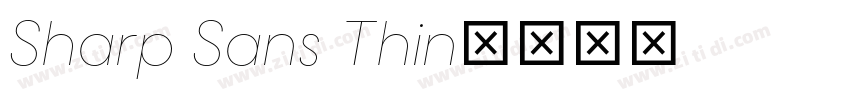 Sharp Sans Thin字体转换